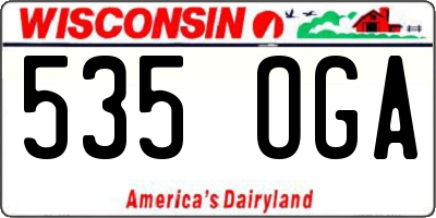 WI license plate 535OGA