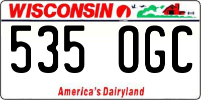 WI license plate 535OGC