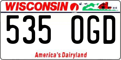 WI license plate 535OGD
