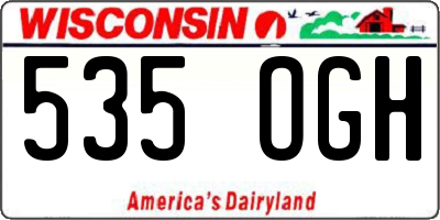 WI license plate 535OGH
