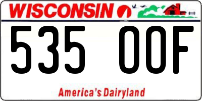 WI license plate 535OOF