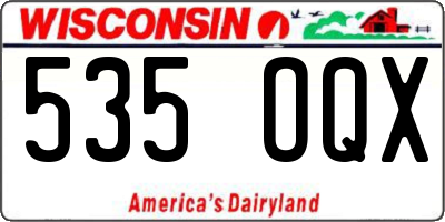 WI license plate 535OQX