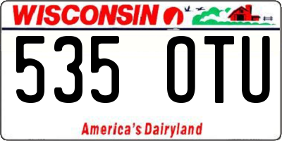WI license plate 535OTU