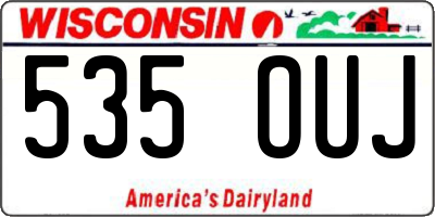 WI license plate 535OUJ