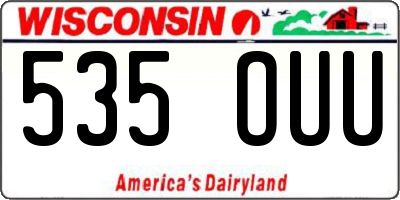 WI license plate 535OUU