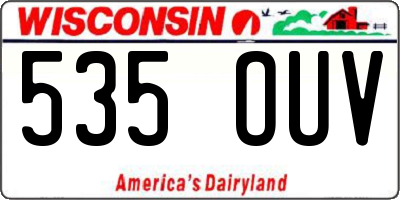WI license plate 535OUV