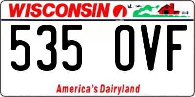 WI license plate 535OVF