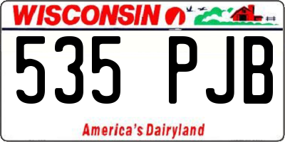 WI license plate 535PJB