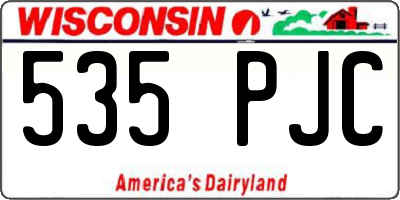 WI license plate 535PJC
