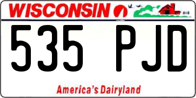 WI license plate 535PJD