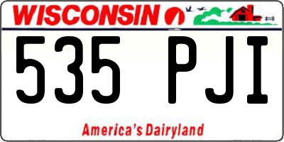 WI license plate 535PJI