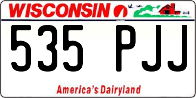 WI license plate 535PJJ