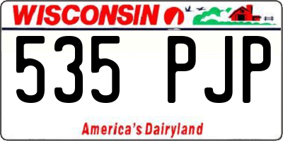 WI license plate 535PJP