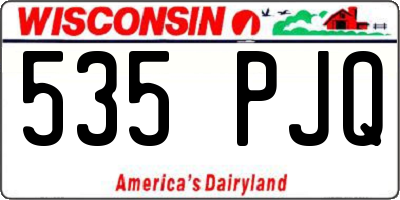 WI license plate 535PJQ