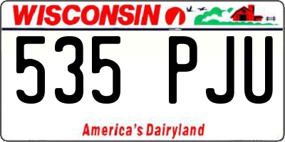 WI license plate 535PJU