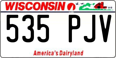 WI license plate 535PJV