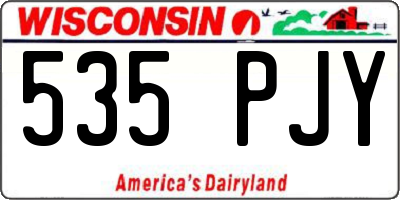 WI license plate 535PJY