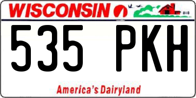 WI license plate 535PKH