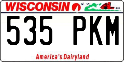 WI license plate 535PKM