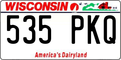 WI license plate 535PKQ