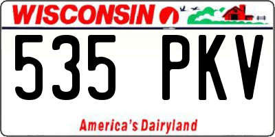 WI license plate 535PKV