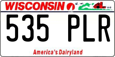 WI license plate 535PLR