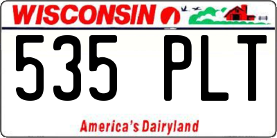WI license plate 535PLT