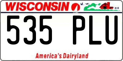 WI license plate 535PLU