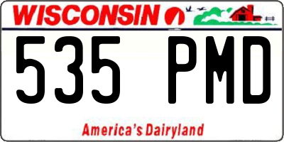 WI license plate 535PMD