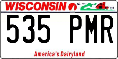 WI license plate 535PMR