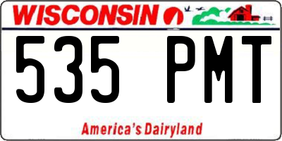 WI license plate 535PMT
