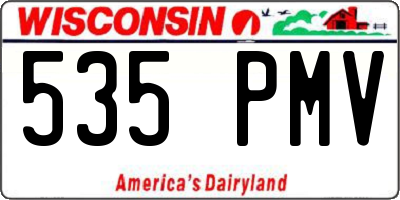 WI license plate 535PMV