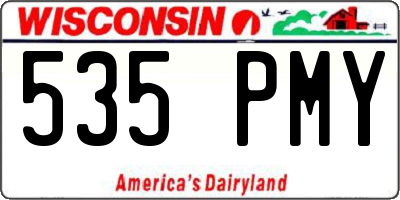 WI license plate 535PMY