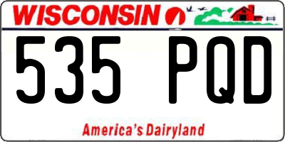 WI license plate 535PQD