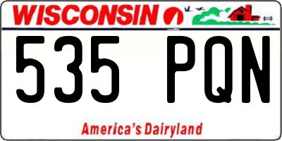 WI license plate 535PQN