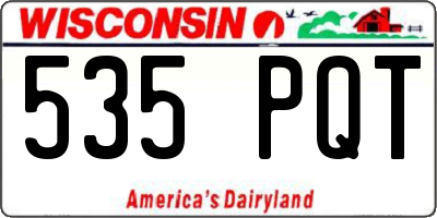 WI license plate 535PQT