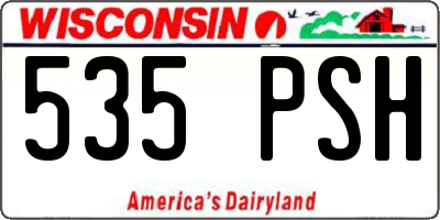 WI license plate 535PSH