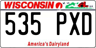 WI license plate 535PXD