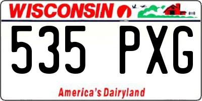 WI license plate 535PXG