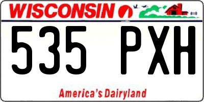 WI license plate 535PXH