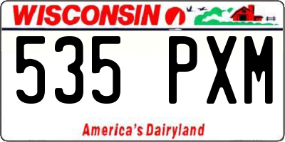 WI license plate 535PXM