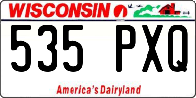 WI license plate 535PXQ