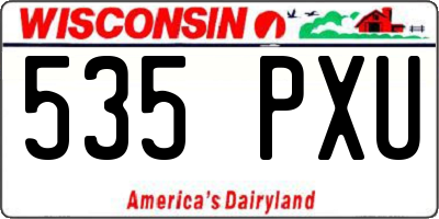 WI license plate 535PXU