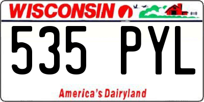 WI license plate 535PYL