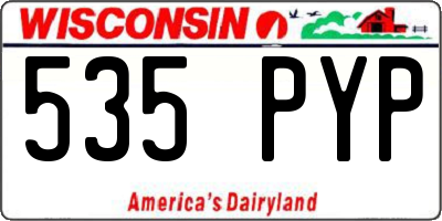 WI license plate 535PYP