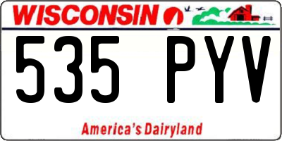 WI license plate 535PYV