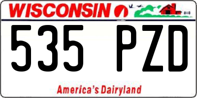 WI license plate 535PZD