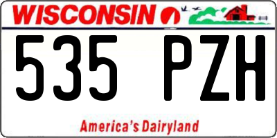 WI license plate 535PZH