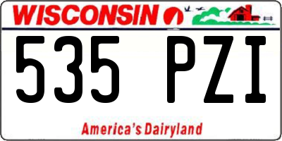 WI license plate 535PZI
