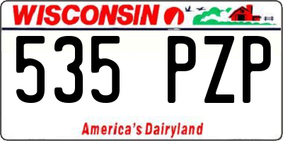 WI license plate 535PZP